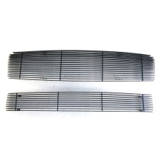 [US Warehouse] 2 PCS Black Powder Coated Main Upper Grille & Lower Bumper Grille for 2009-2014 Nissan Maxima